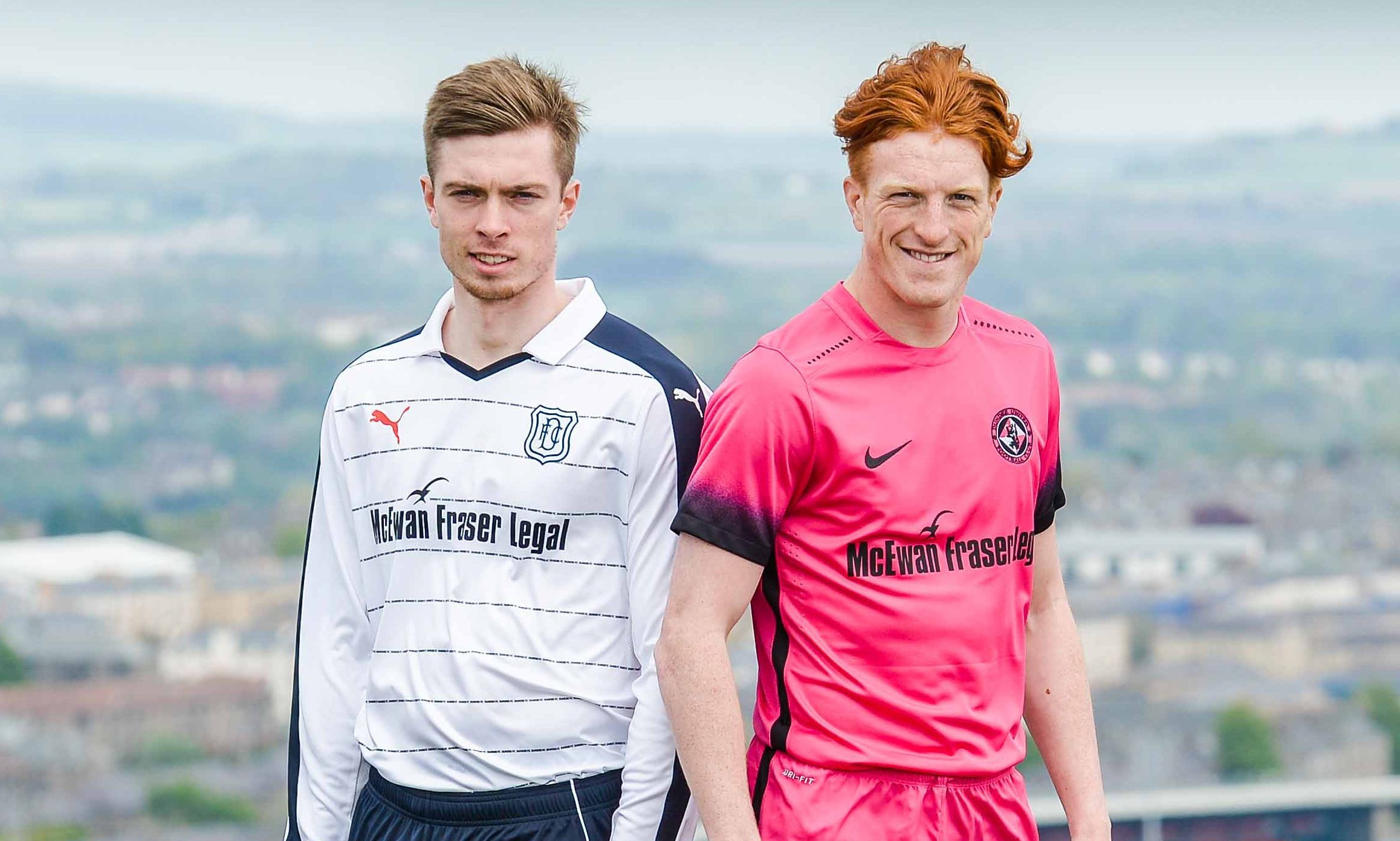 Craig Wighton left) with United's Simon Murray earlier this week at the launch of a sponsorship deal between the two clubs with legal firm McEwan Fraser Legal.