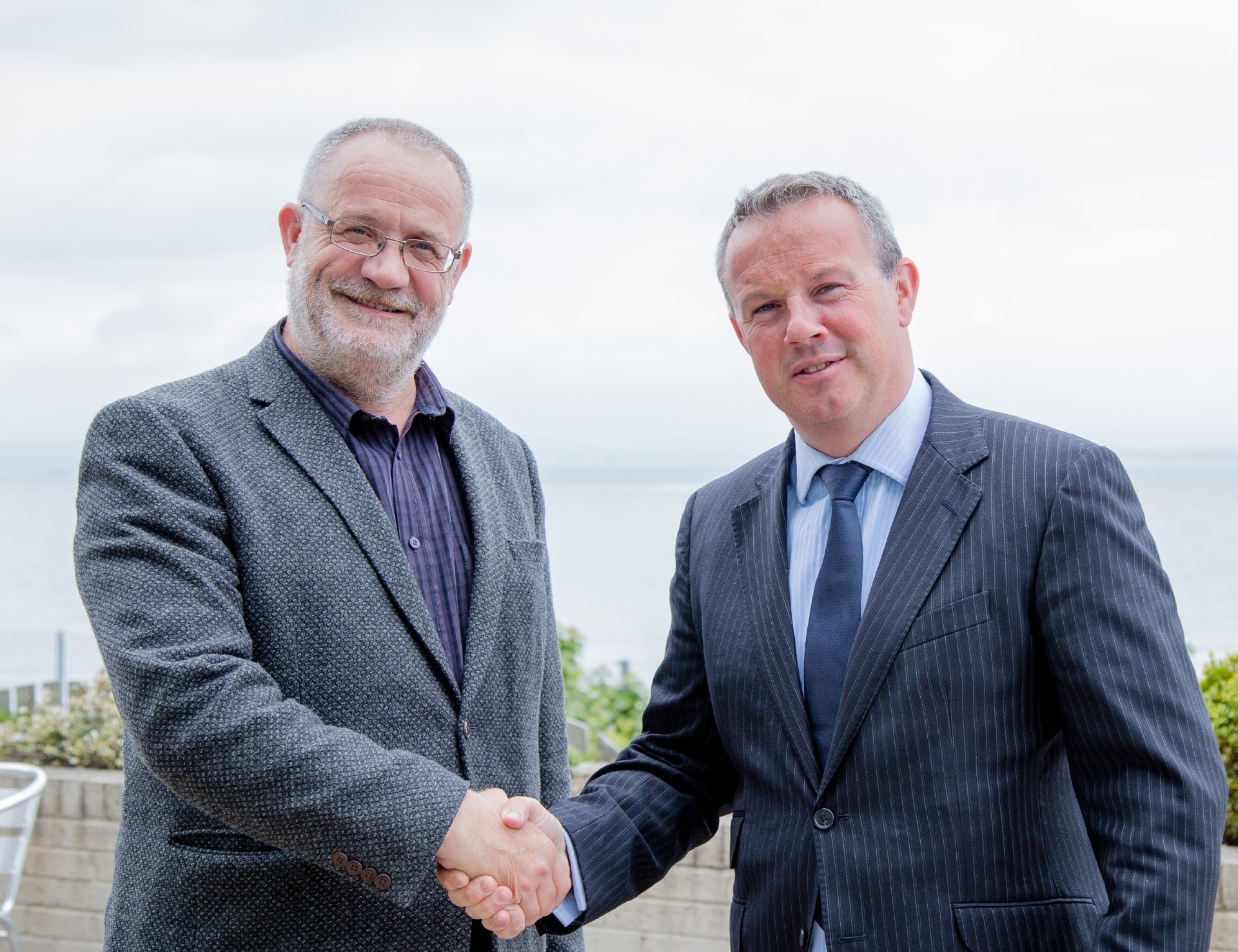 New president Peter Southcott with outgoing incumbent John Silcock