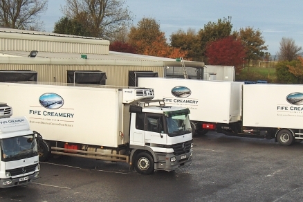 Fife Creamery's vehicles.