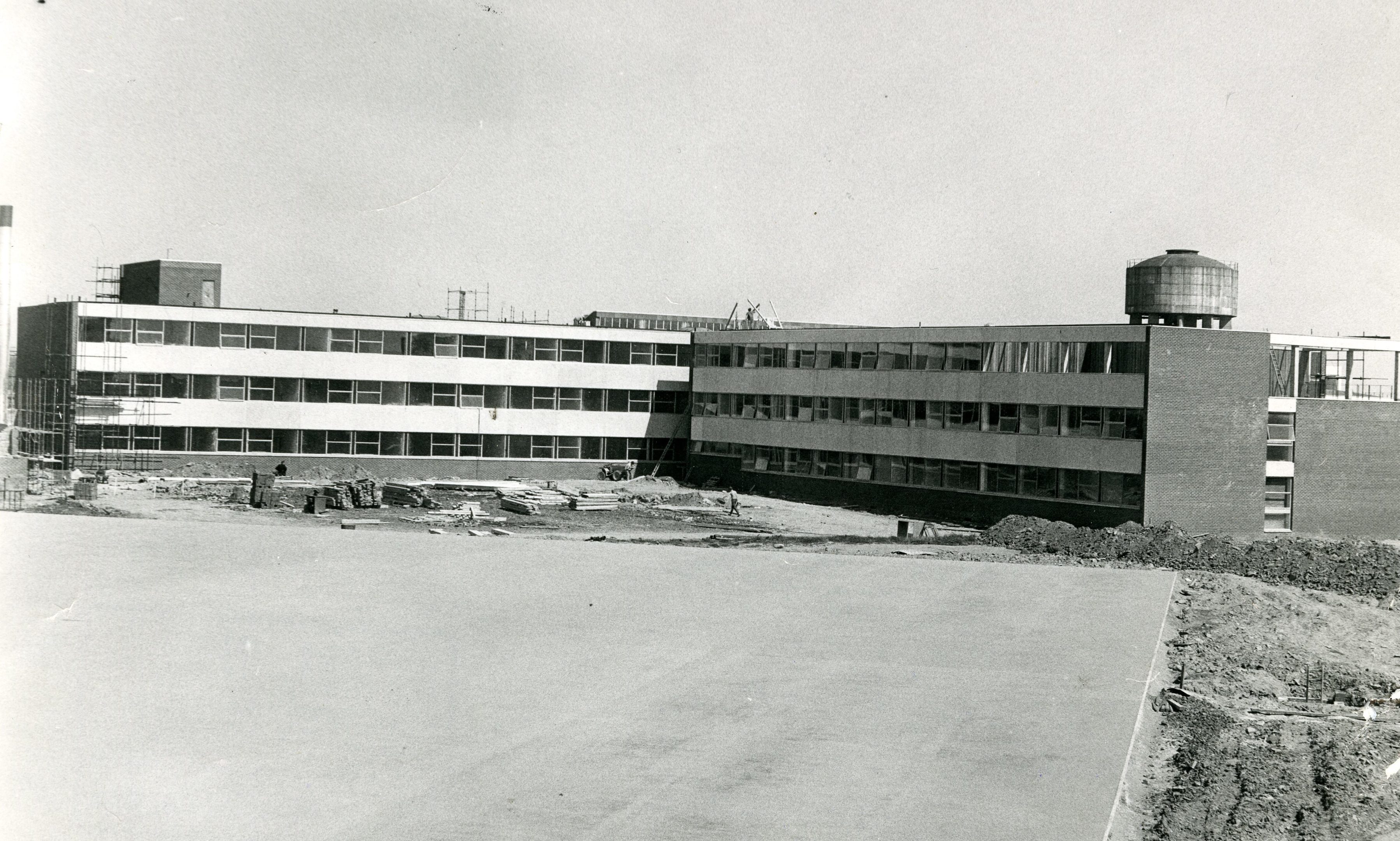 Menzieshill High School under construction in 1971.