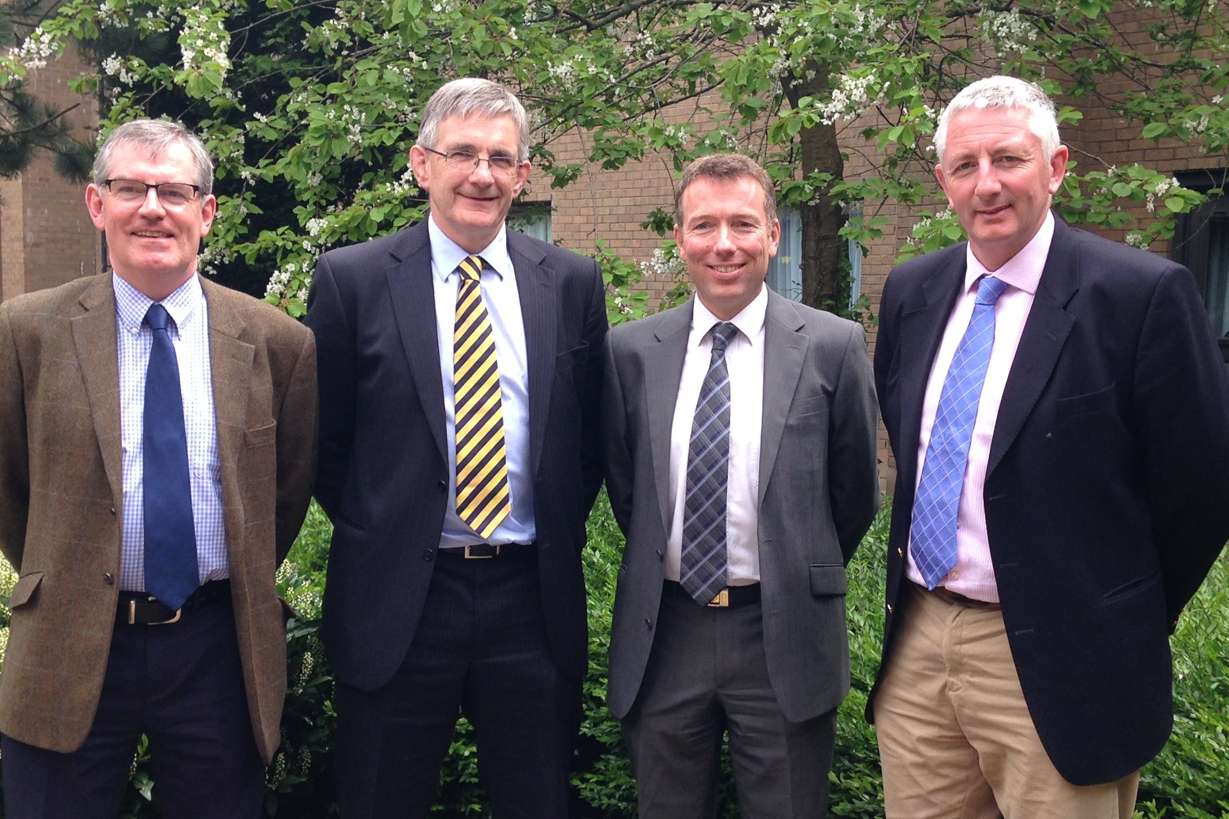 Agricultural Industries Confederation (AIC) top team in Scotland, L-R Gordon Stewart, John Calder, Robin Barron , Donald Harvey.