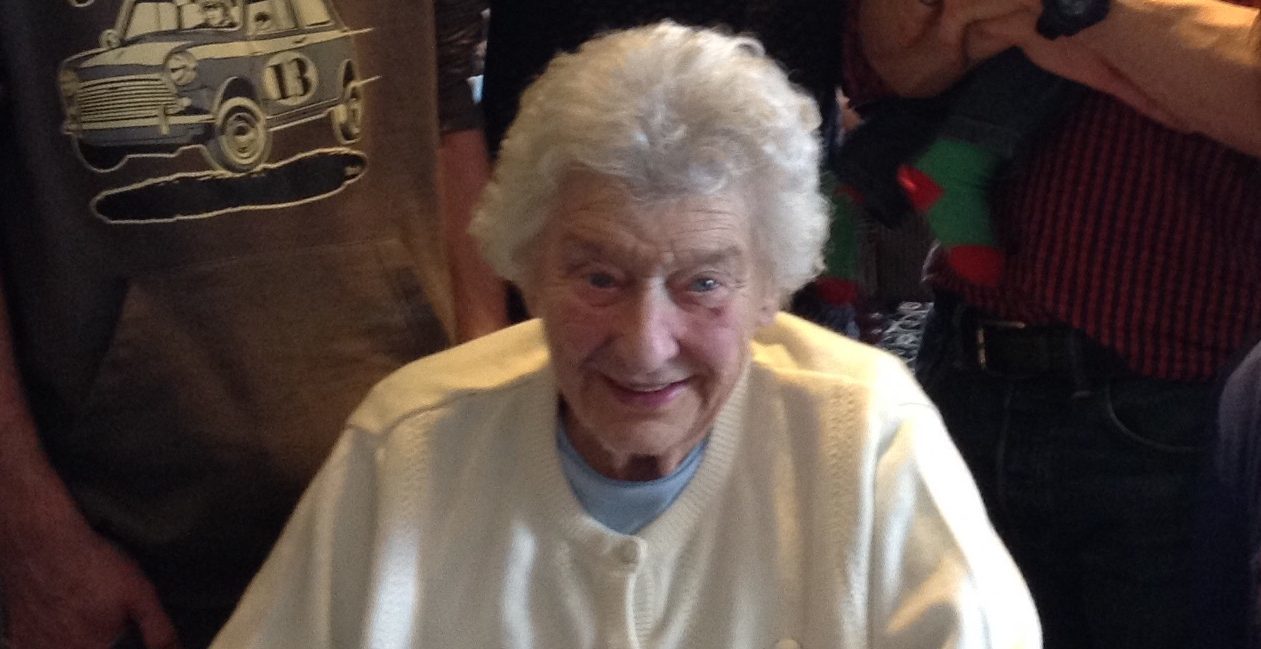 Thieves stole in the region of £10,000 from Isabella Robertson, seen here on her 90th birthday.