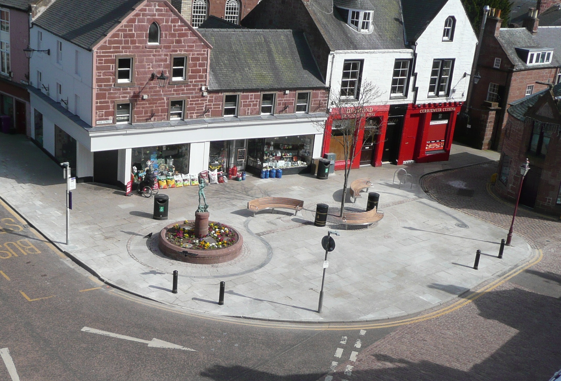 Kirriemuir town centre.