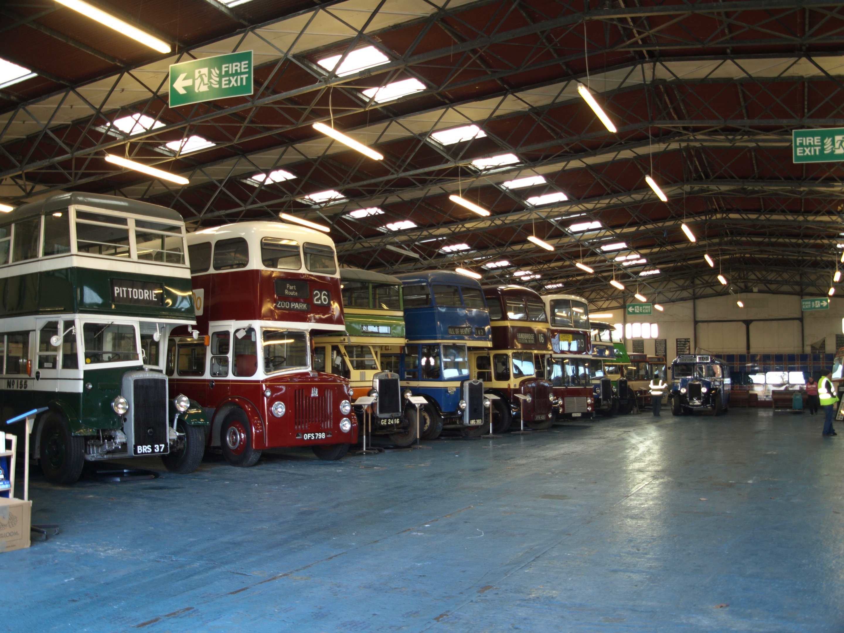 Buses at the Lathalmond vintage bus museum