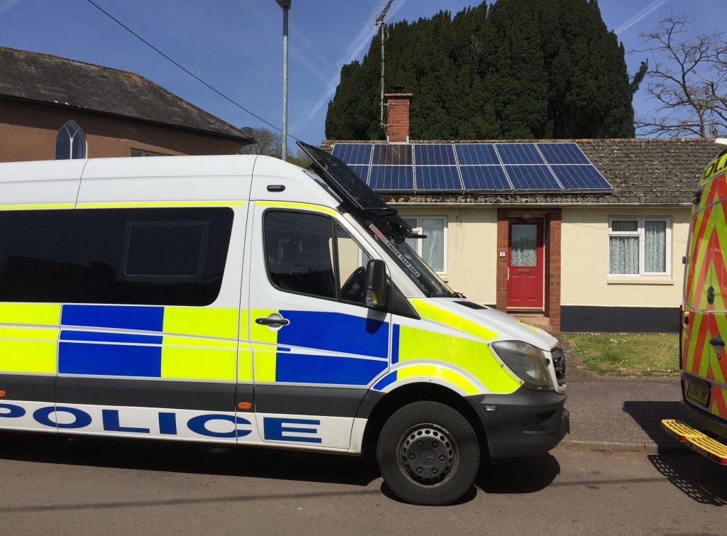 Police excavate the former home of the paedophile couple.