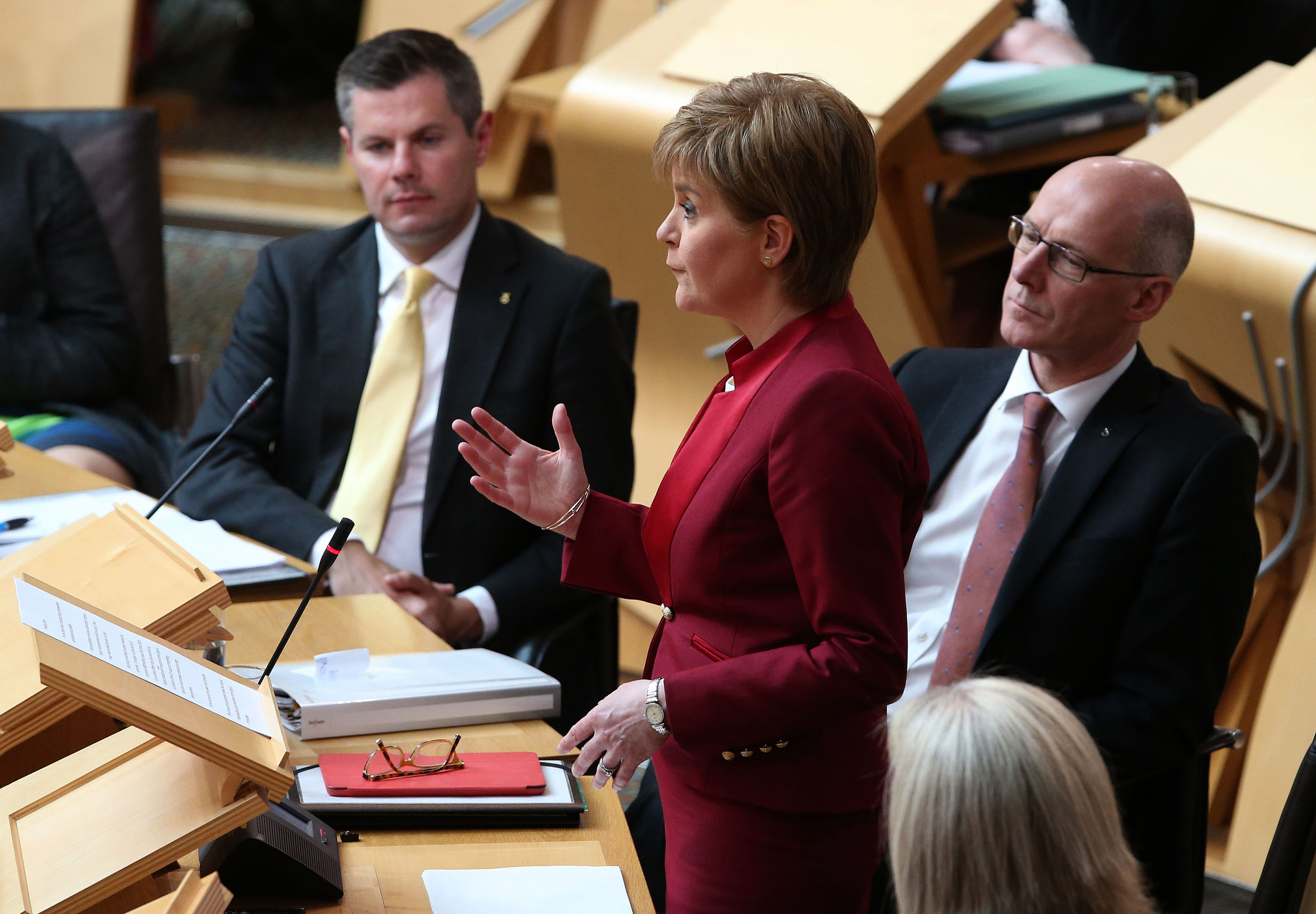 First Minister Nicola Sturgeon makes a statement to MSPs outlining her top priorities for government.