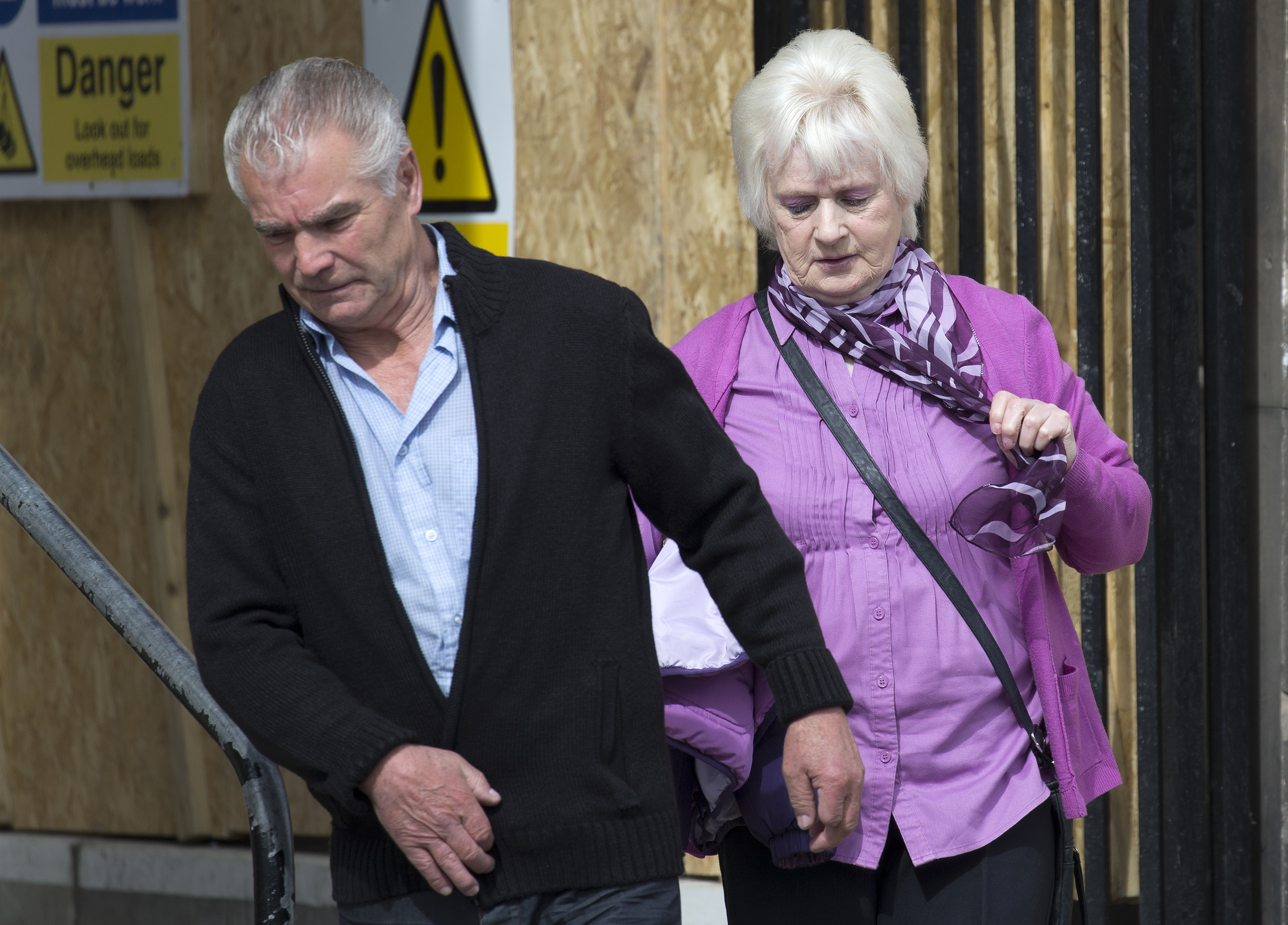 William Wilson and Davina Cowan leave Perth Sherifff Court