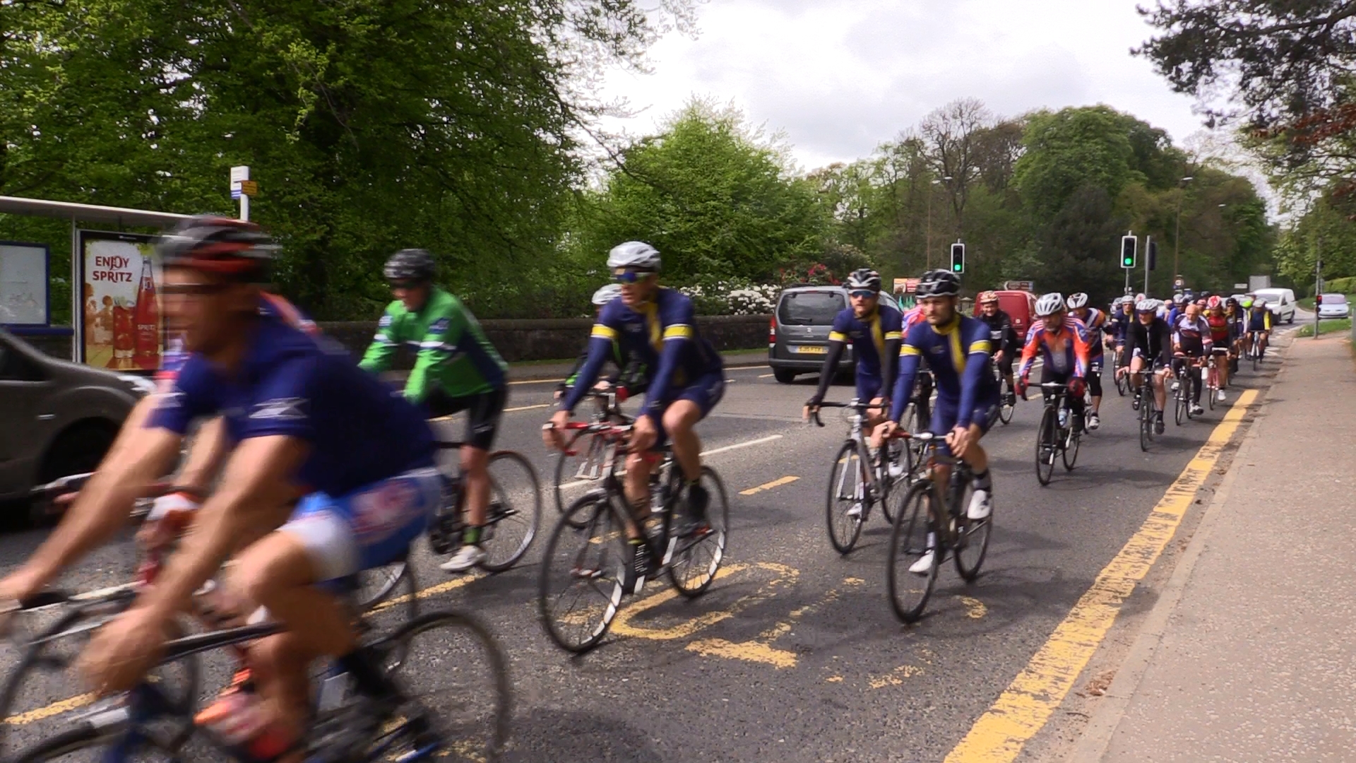 The riders leaving from Camperdown Park.