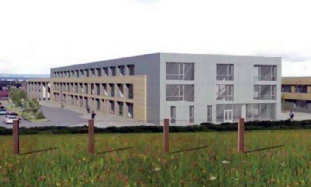 An artist impression of the school proposed by Fife Council for the Pipeland site