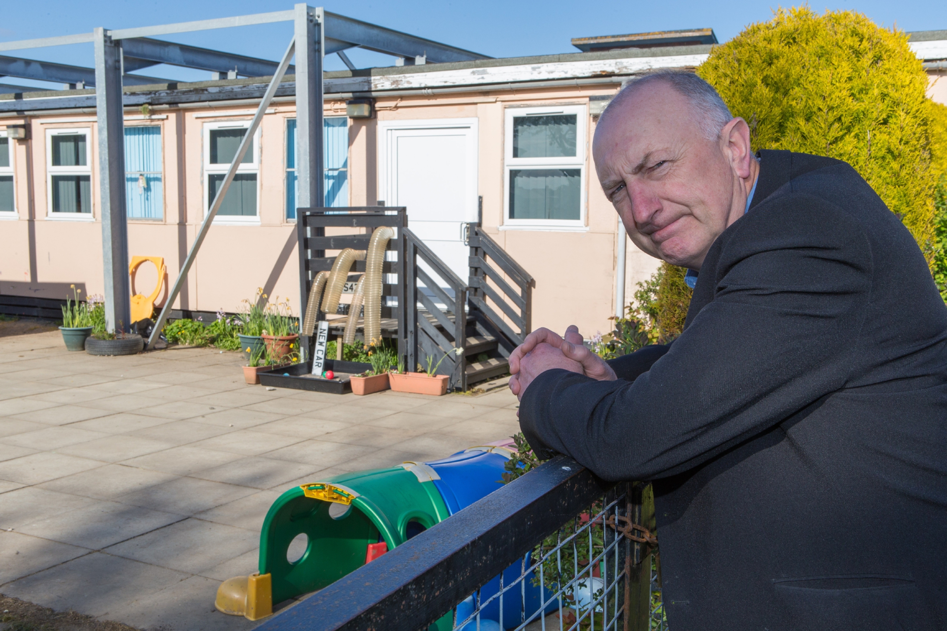 Councillor Neil Crooks outside the Capshard Community Hub.