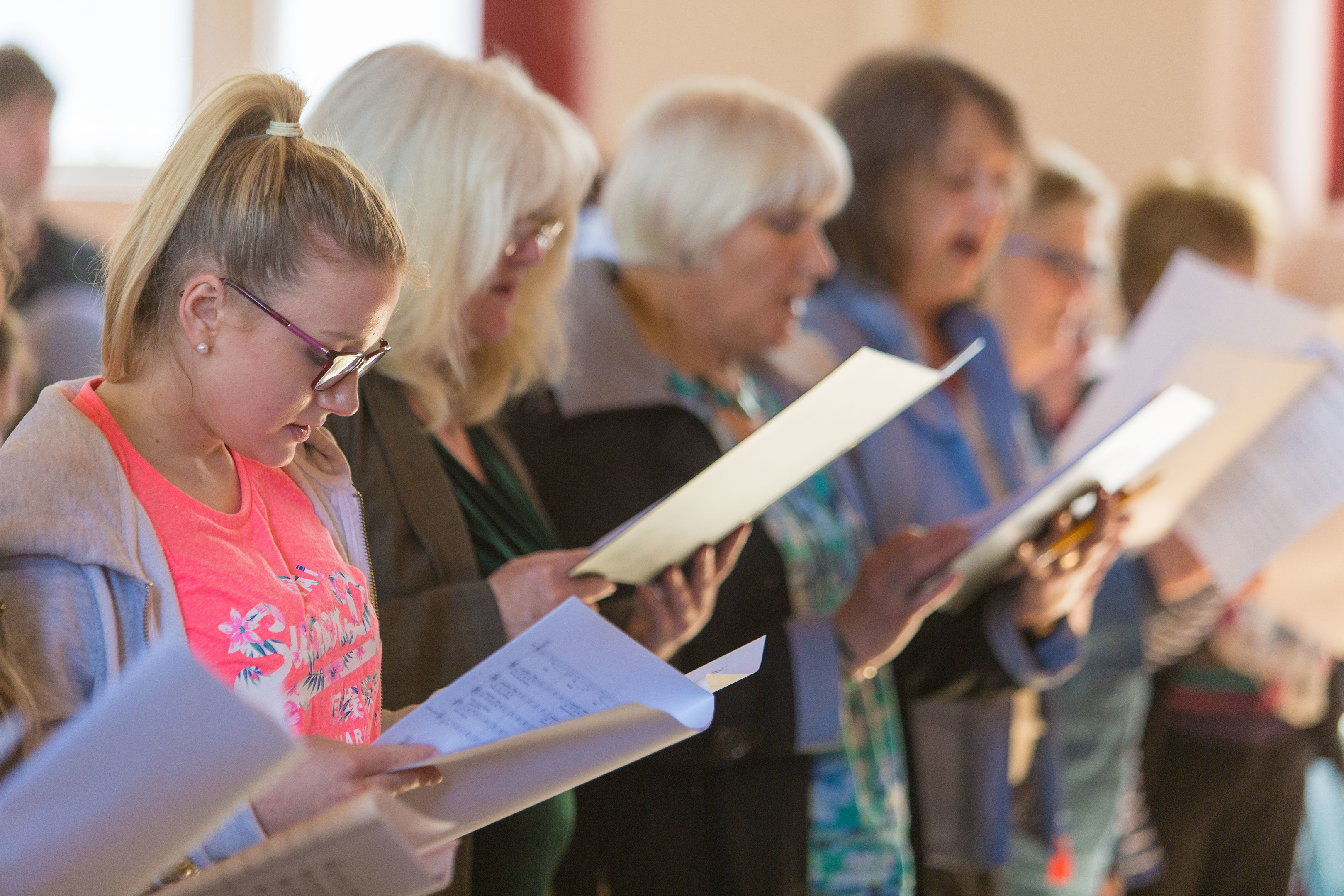 St Andrews Chorus and Anstruther Philharmonic rehearsing at Holy Trinity Church Hall.