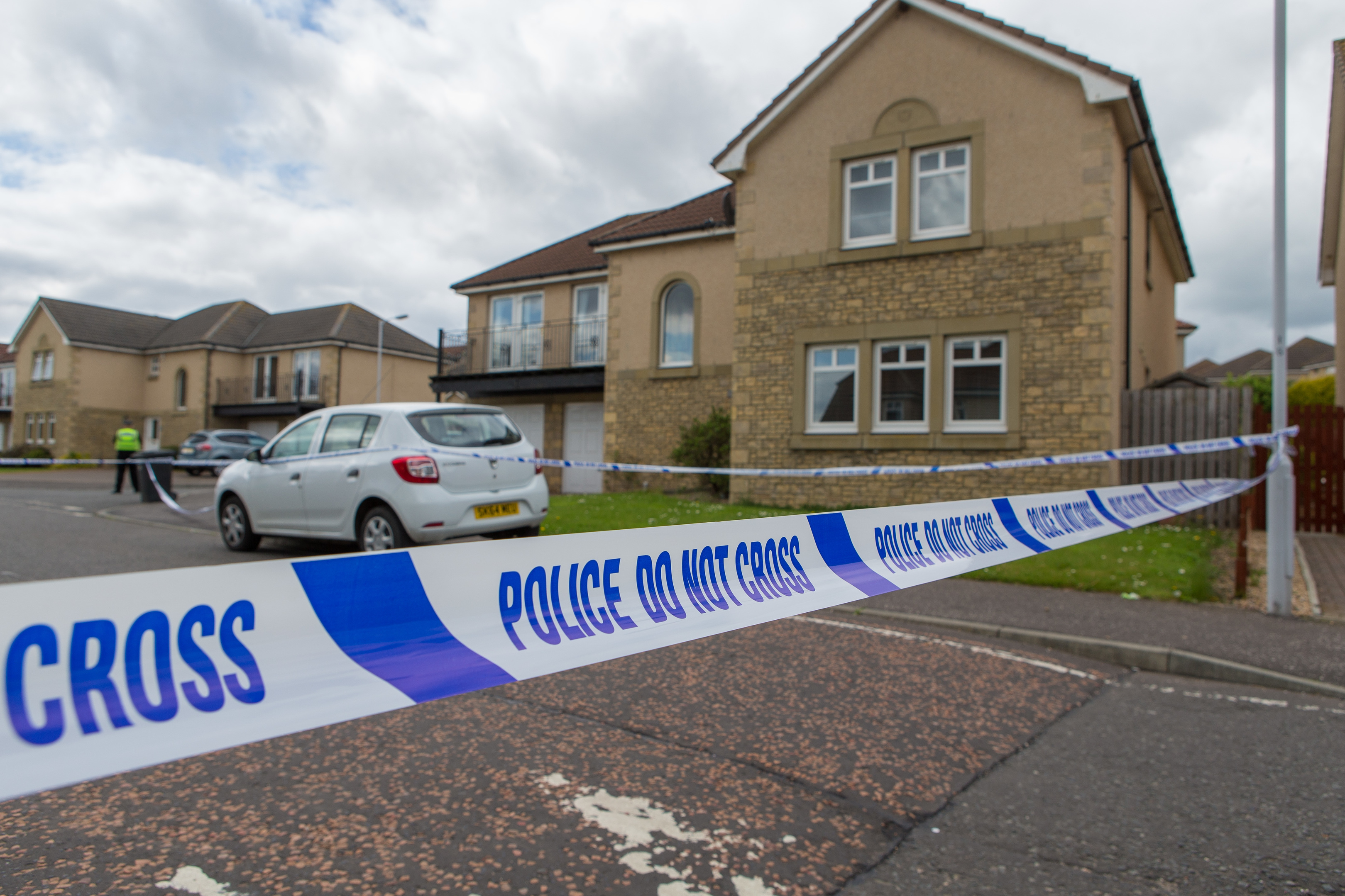 Police cordoned off the honme on Craigfoot Road  after the incident.