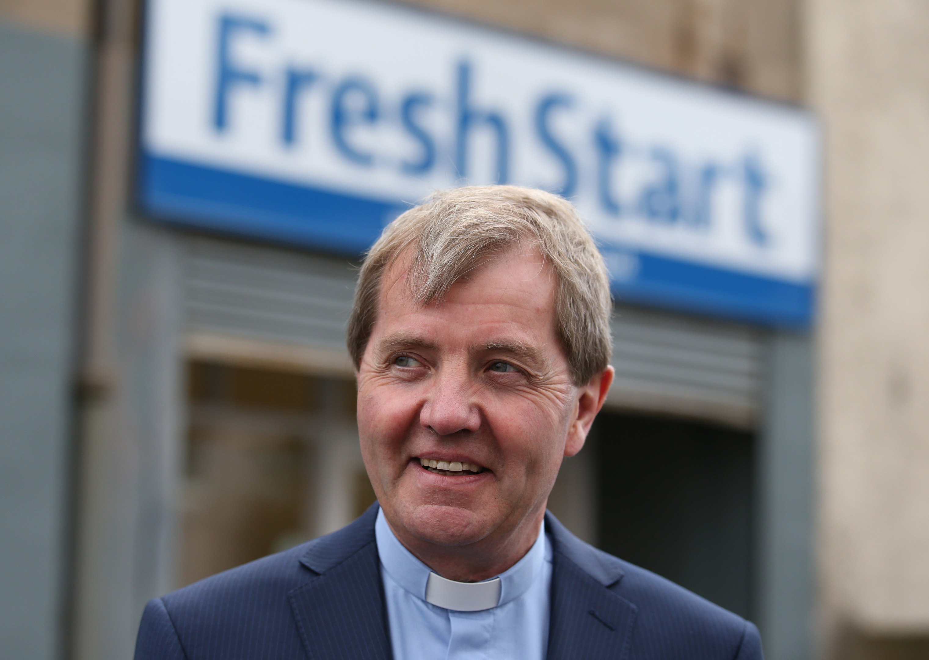 Moderator-Designate of the General Assembly of the Church of Scotland  Rev Dr Russell Barr, during a visit to the Fresh Start Initiative.