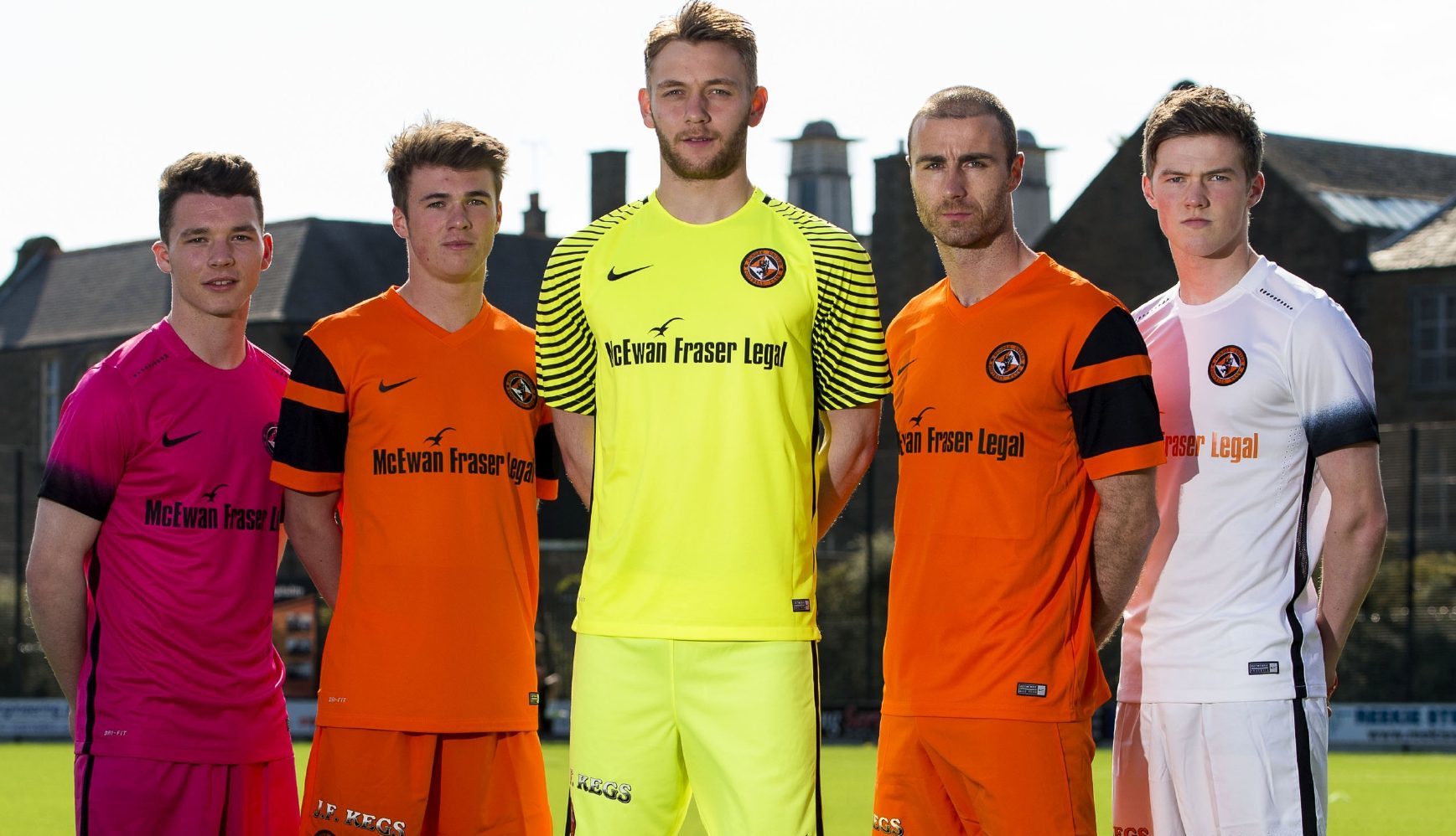 Blair Spittal (far right) at United's kit launch.