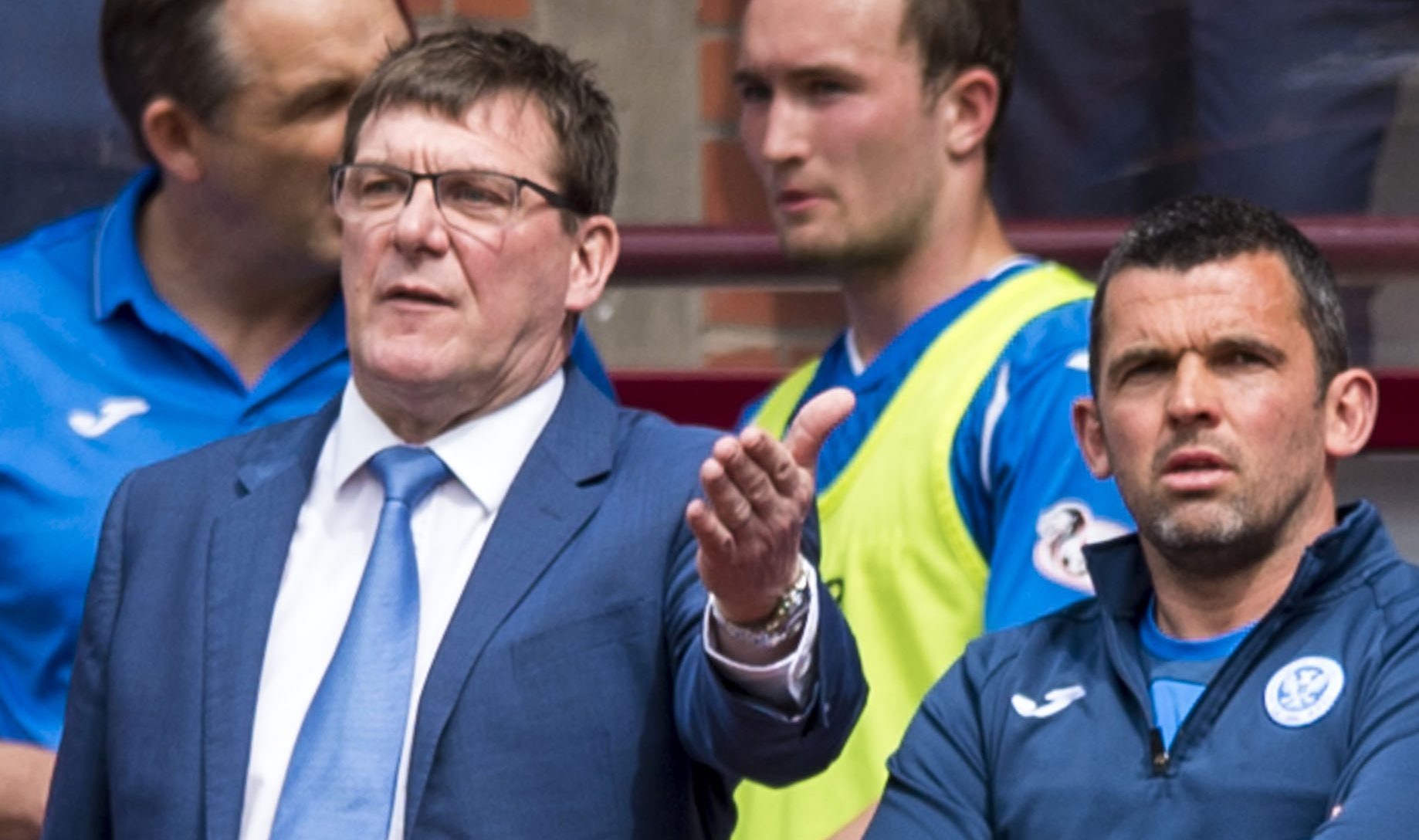 Tommy Wright at Tynecastle.