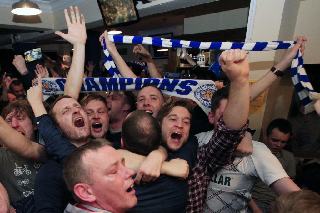 Leicester City Fans Watch Chelsea v Tottenham Hotspur