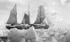 Endurance in full sail, taken when the crew felt they had a good chance of freeing the trapped ship from the ice of the Weddell Sea,