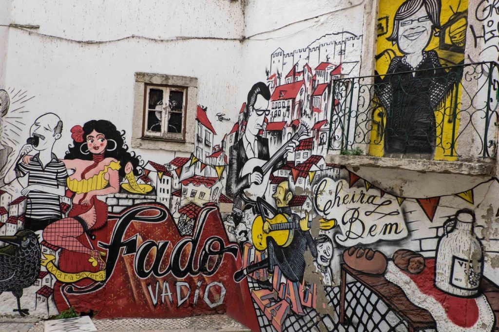 Fado street art in Lisbon. 