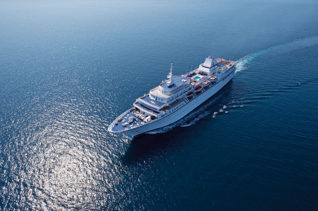 The Aegean Odyssey at sea. 