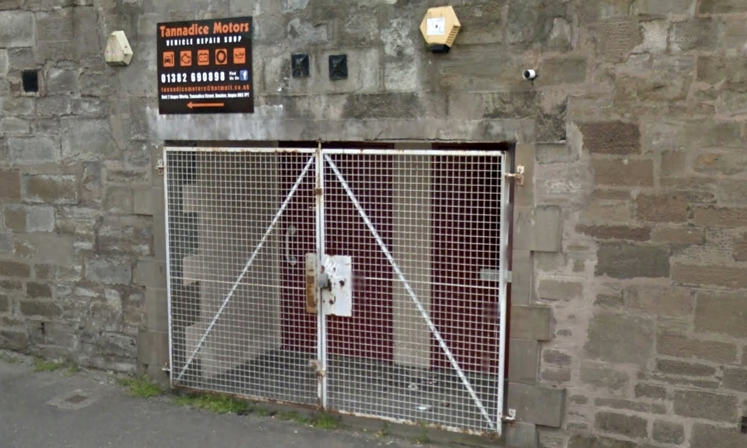 Thieves raided Tannadice Motors in the early hours of the morning.
