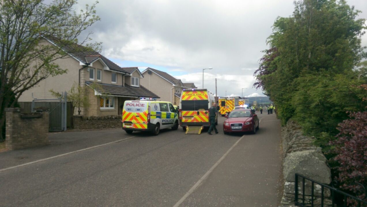 The accident scene at Birkhill, where Ella Maxwell died on May 26.