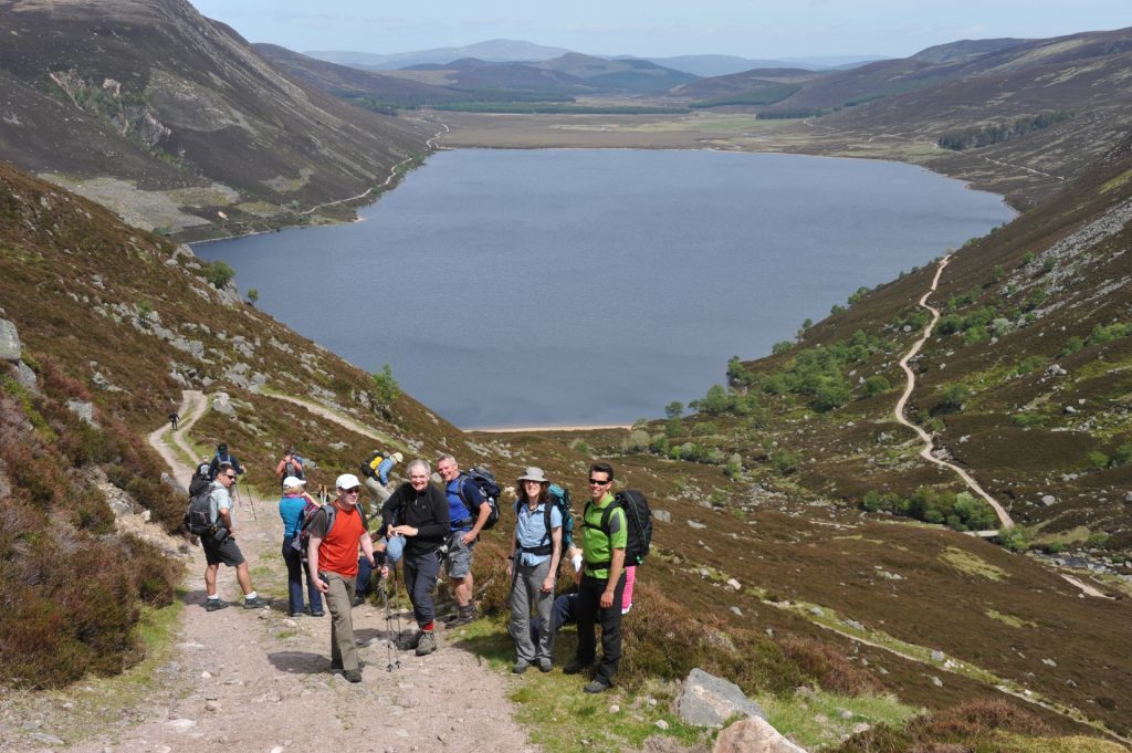 Walkers enjoy the Angus Glens Walking Festival in 2014.