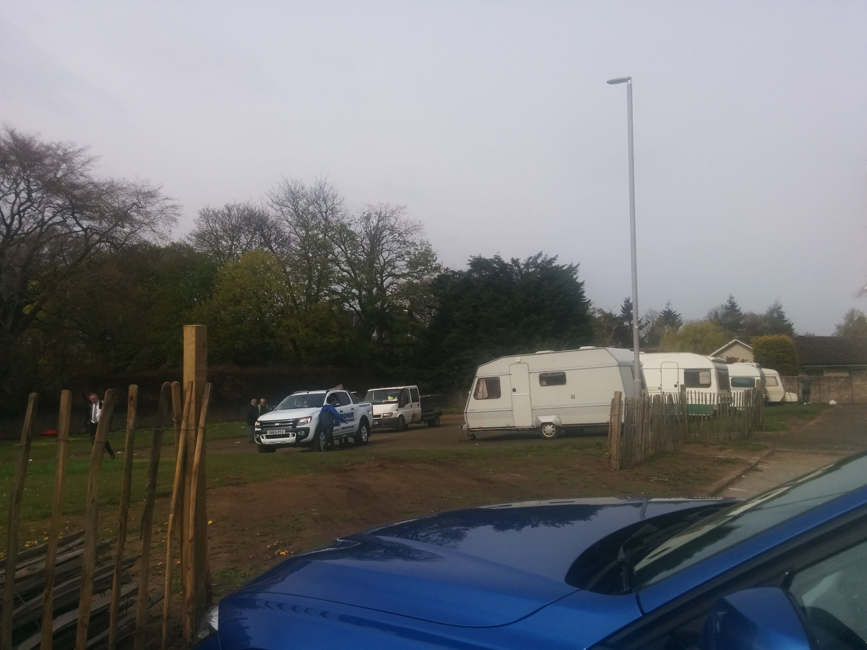 The few remaining caravans at Thereewells.