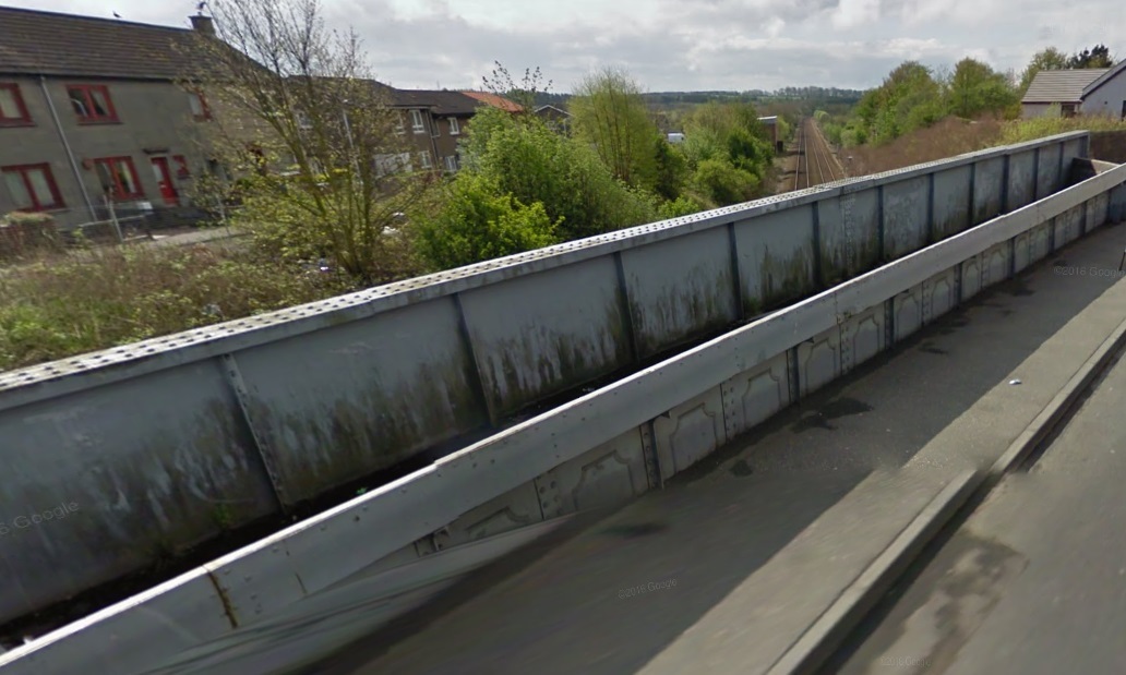 The railway bridge at Broad Street in Cowdenbeath.