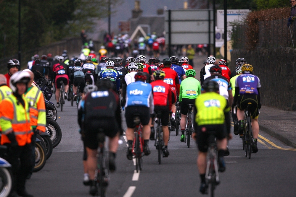 Around 5,000 cyclists take part in the Etape Caledonia each year, enjoying closed roads along the 81-mile route.