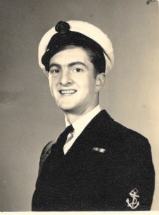 Mr Haddow senior shortly after he joined the Navy at 18.