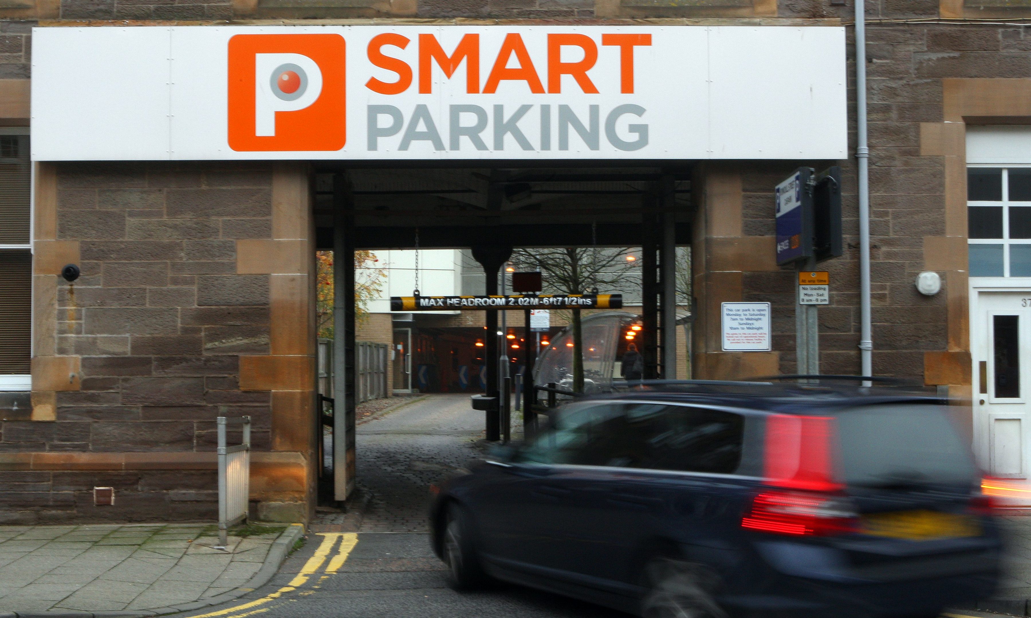 The controversial Smart Parking site in Kinnoull Street, Perth.