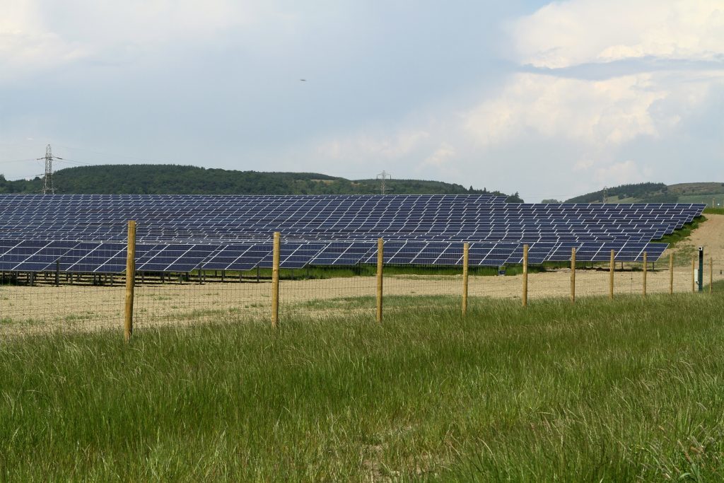 The solar farm covers around 70 acres of land in the Carse of Gowrie.