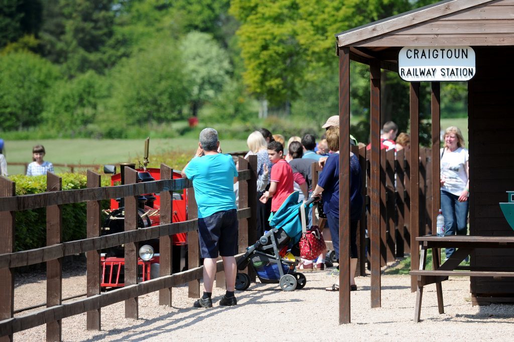 Passengers queuing for the train