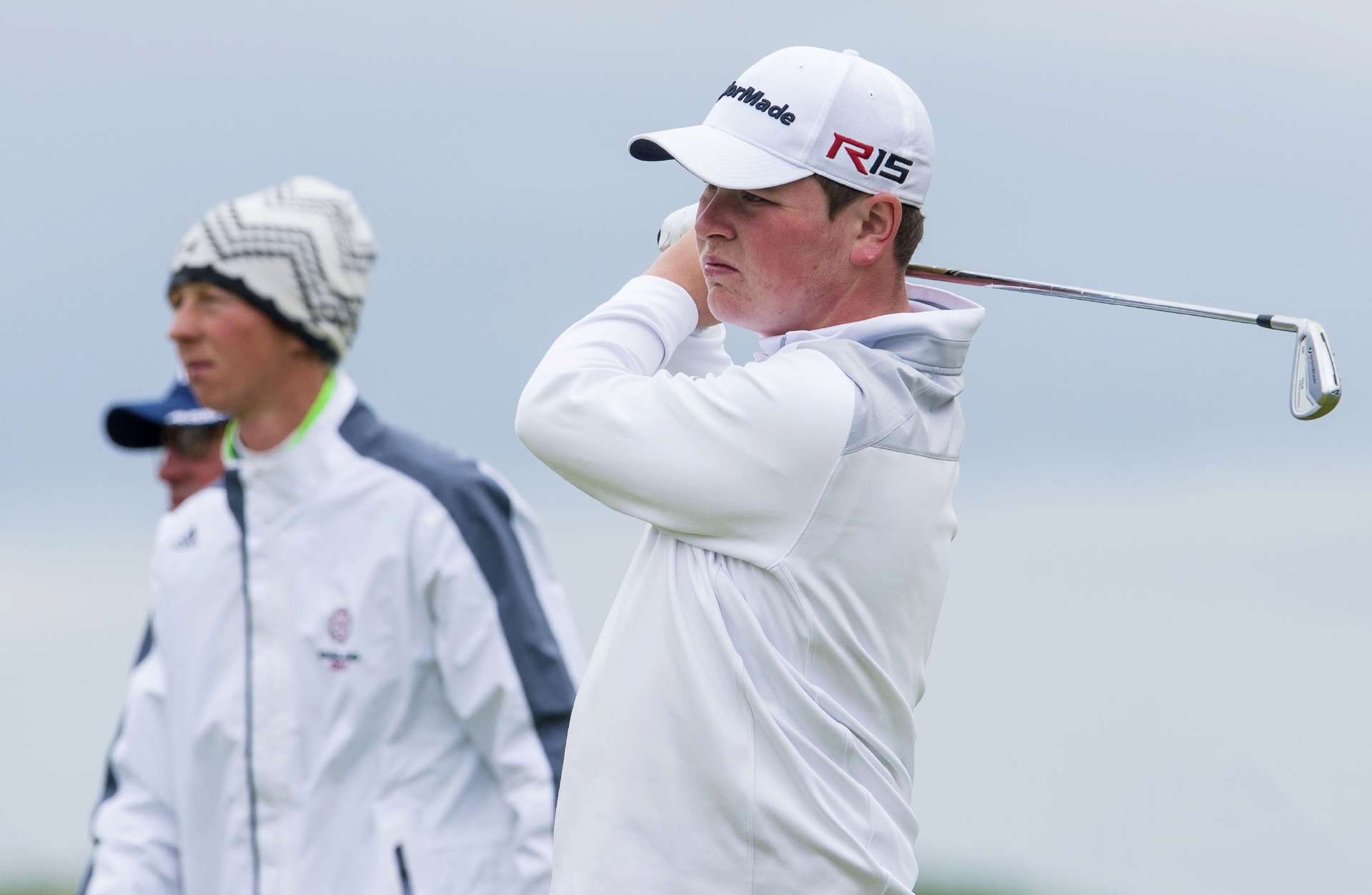 Amateur finalist Robert MacIntyre was hanging on the cut mark at the SSE Scottish Hydro Challenge.