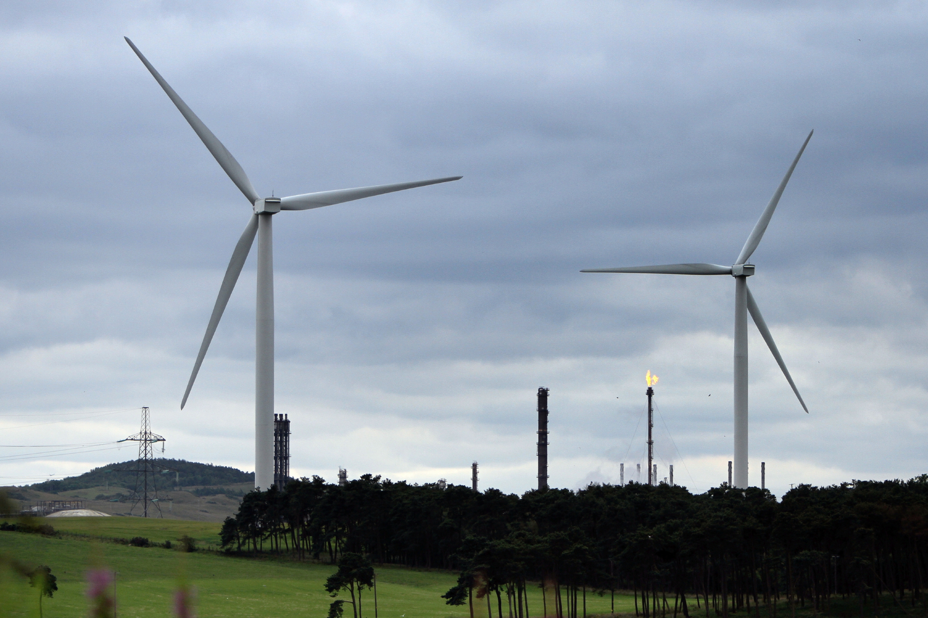 Wind turbines at Little Raith Wind Farm, near Lochgelly