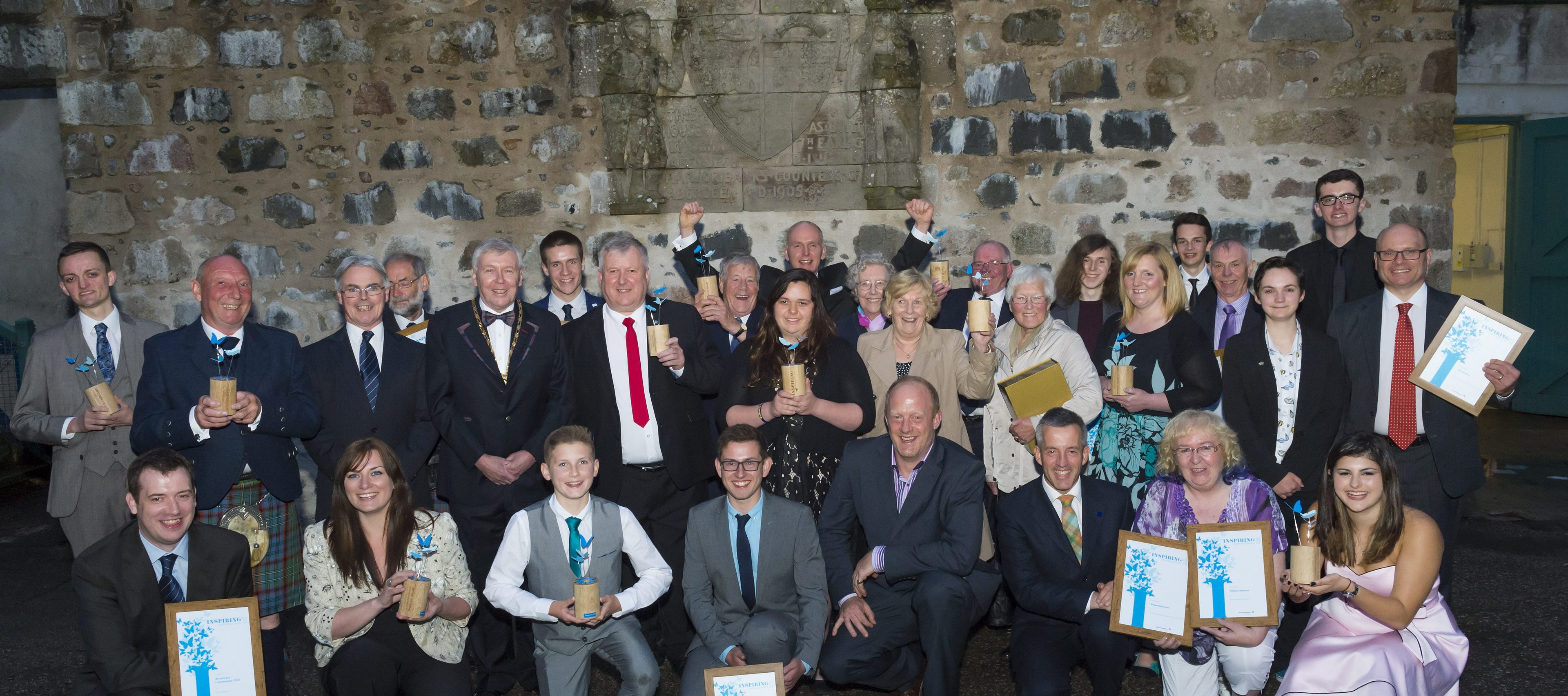 Winners at the 2016 Inspiring Aberdeenshire awards ceremony