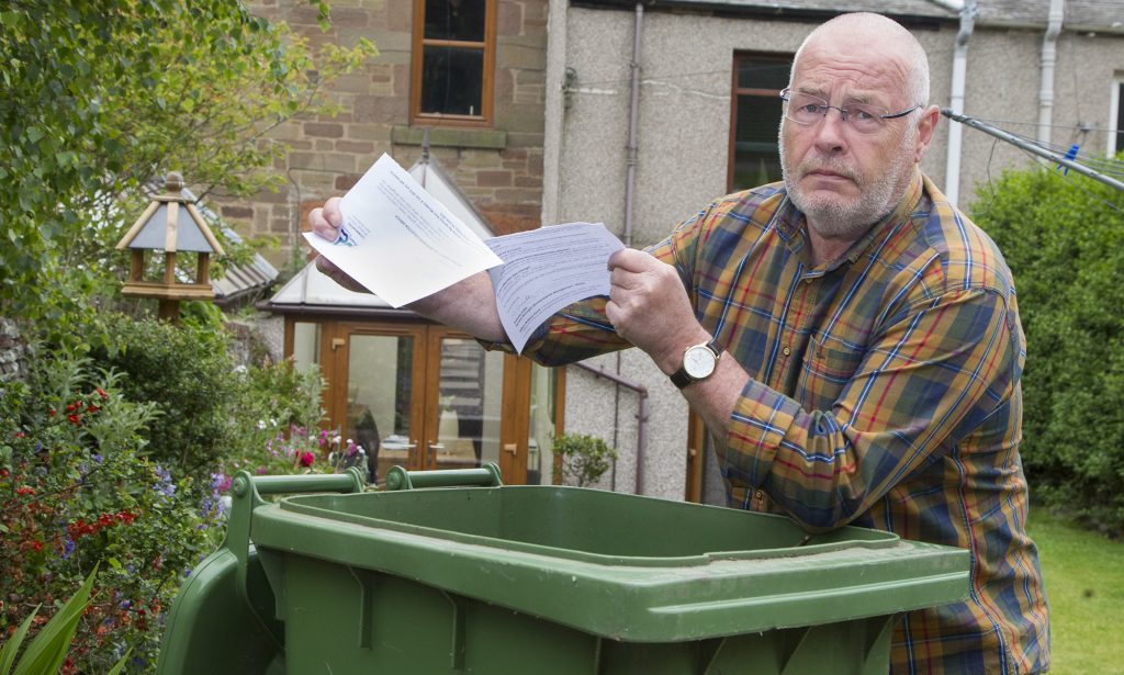 David Fairweather is not going to pay his 'green bin' collection