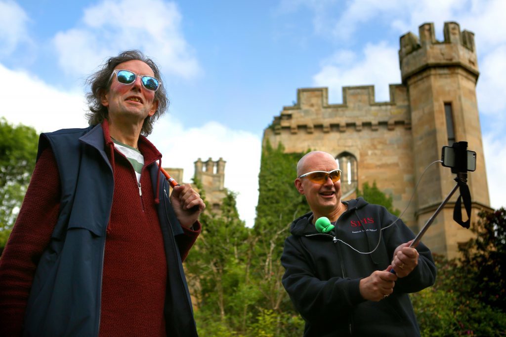 Jag and Bro Betty of SPiS explore Crawford Priory near Cupar.