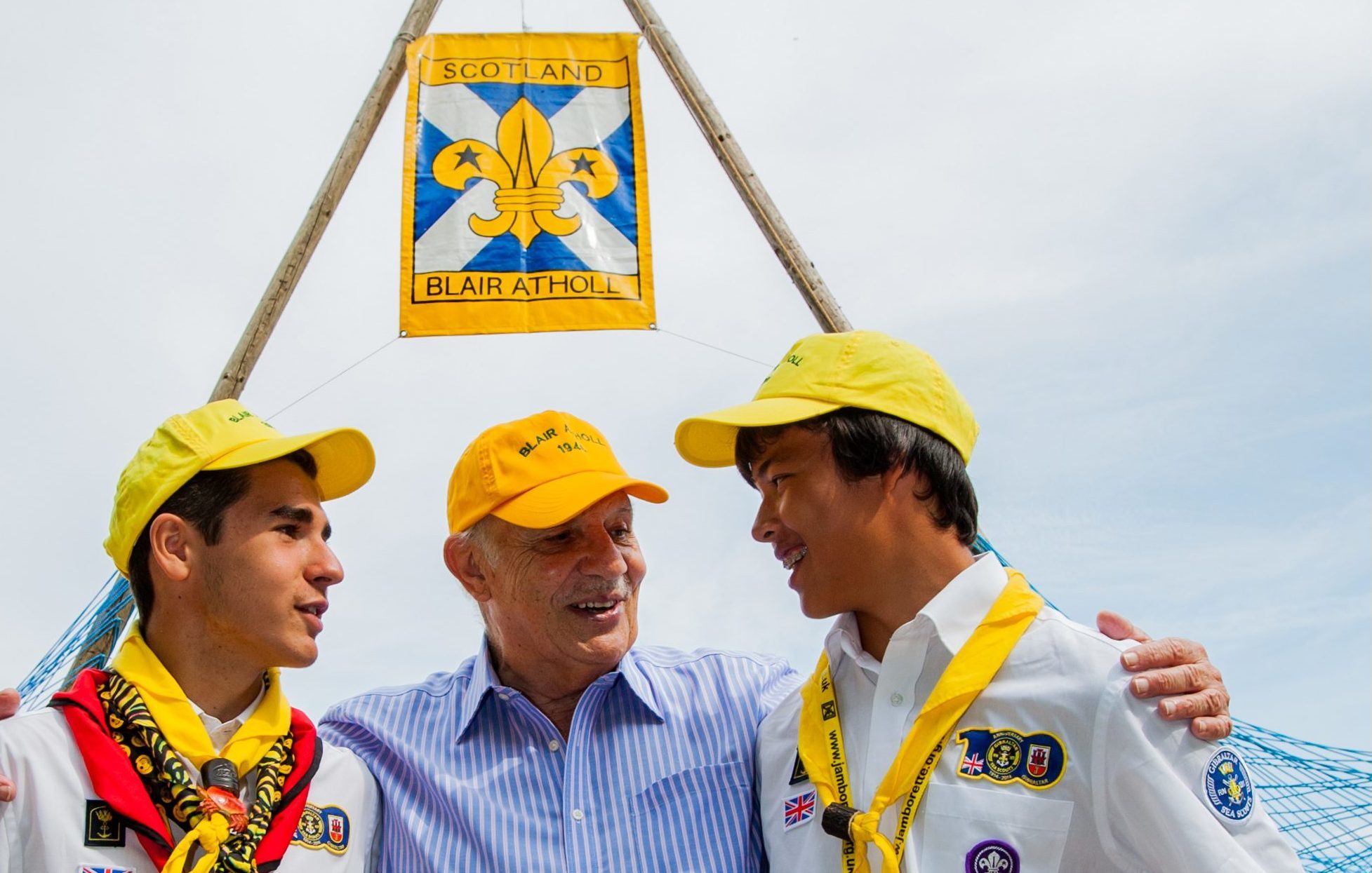 Three Scouts at the Explorer Scout event at Blair Atholl in 2014.