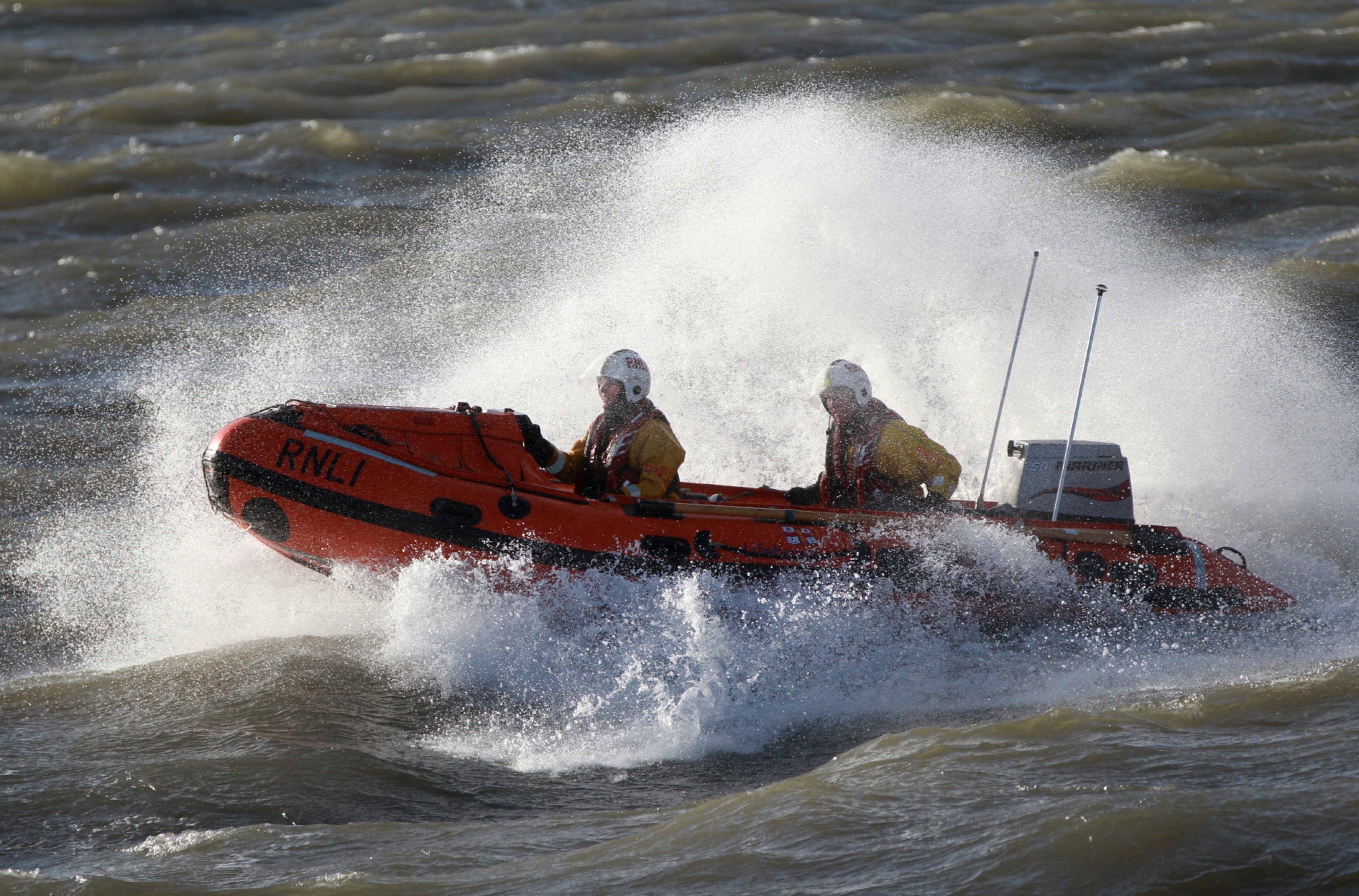 The three men were saved by RNLI volunteers.