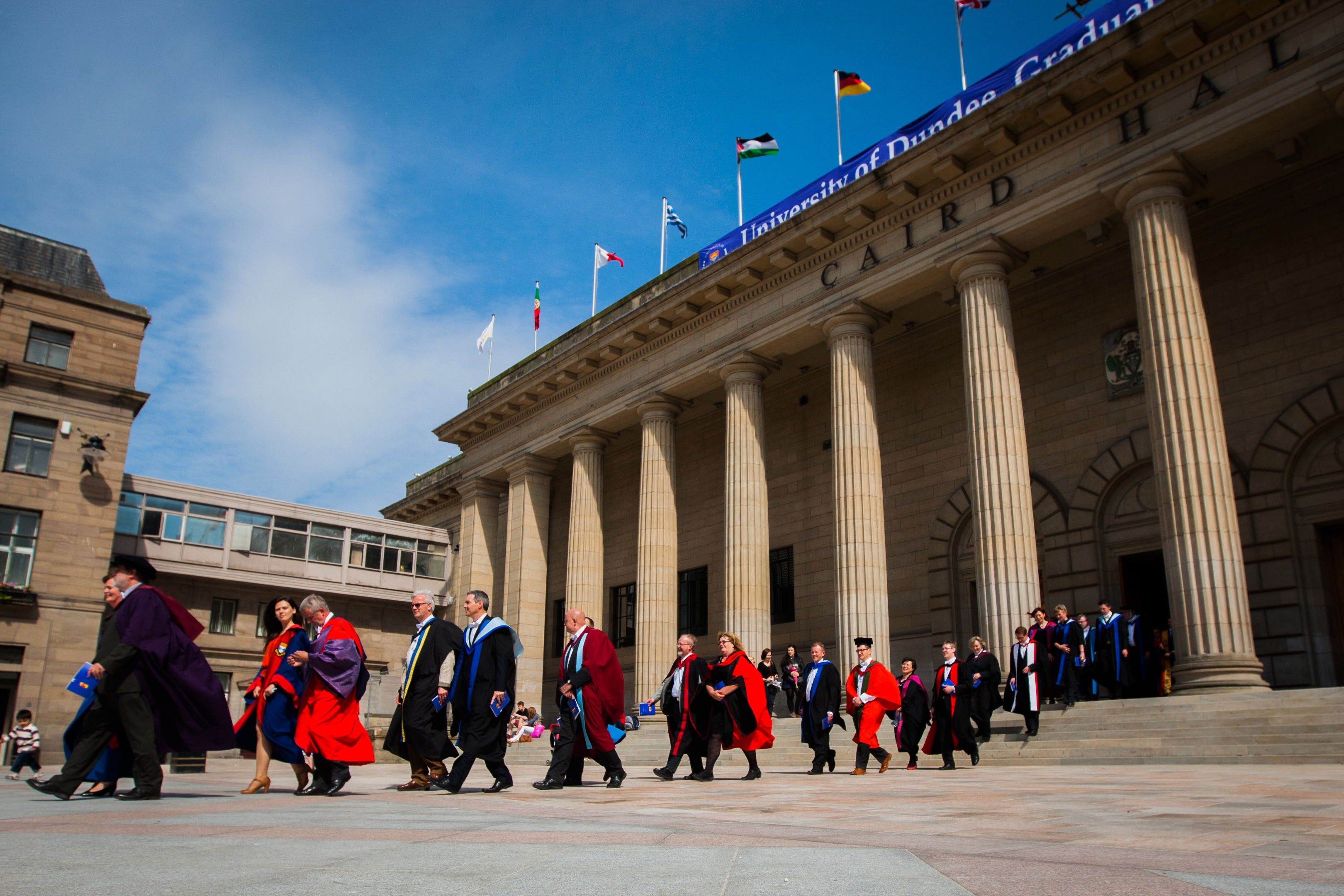 The Caird Hall and City Square will host the upcoming graduation events.