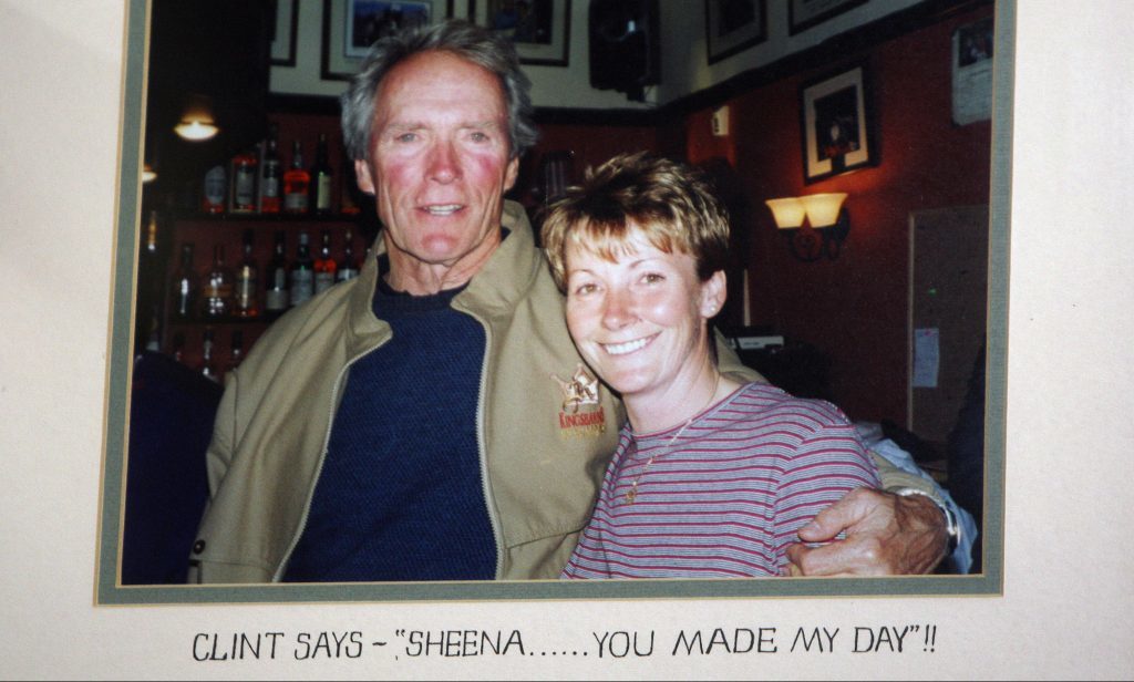 Sheena Willoughby with Clint Eastwood.