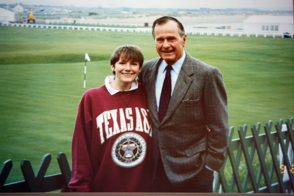Sheena Willoughby with former US President George W. Bush