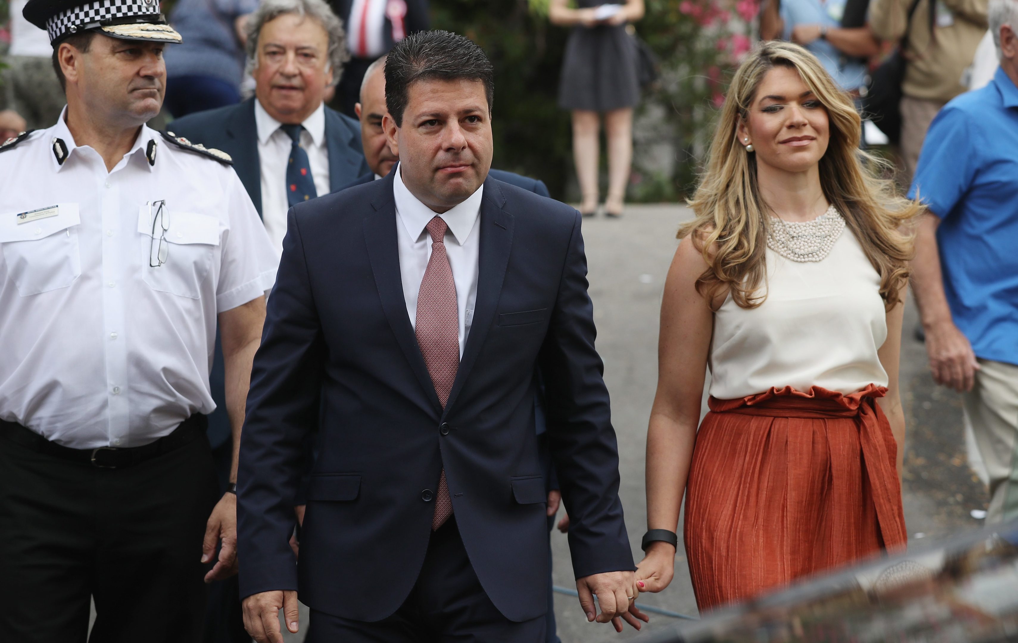 Gibraltar Chief Minister Fabian Picardo and his wife Justine.