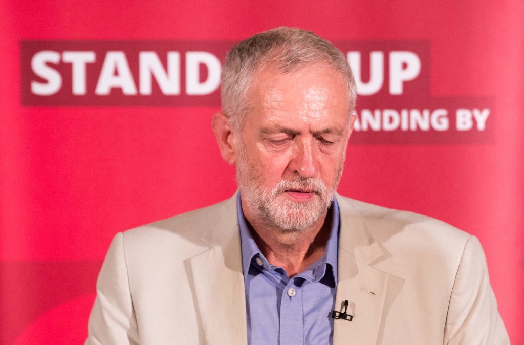 Under pressure — Jeremy Corbyn is vowing to stay put.
