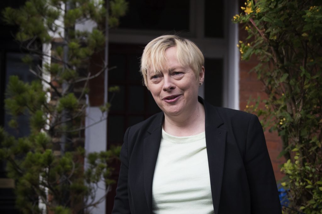 LONDON, ENGLAND - JUNE 29:  Angela Eagle, the former shadow business secretary who resigned from the shadow cabinet on Monday, leaves her home on June 29, 2016 in London, England. Ms Eagle has emerged as a front-runner to replace embattled Labour Party leader Jeremy Corbyn as calls for him to step down continue following a motion of no confidence yesterday in which 172 MPs voted against him.  (Photo by Carl Court/Getty Images)