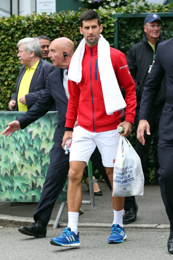 LONDON, ENGLAND - JUNE 29:  Novak Djokovic arriving for Day 4 of Wimbledon on June 29, 2016 in London, England.  (Photo by Neil Mockford/GC Images)