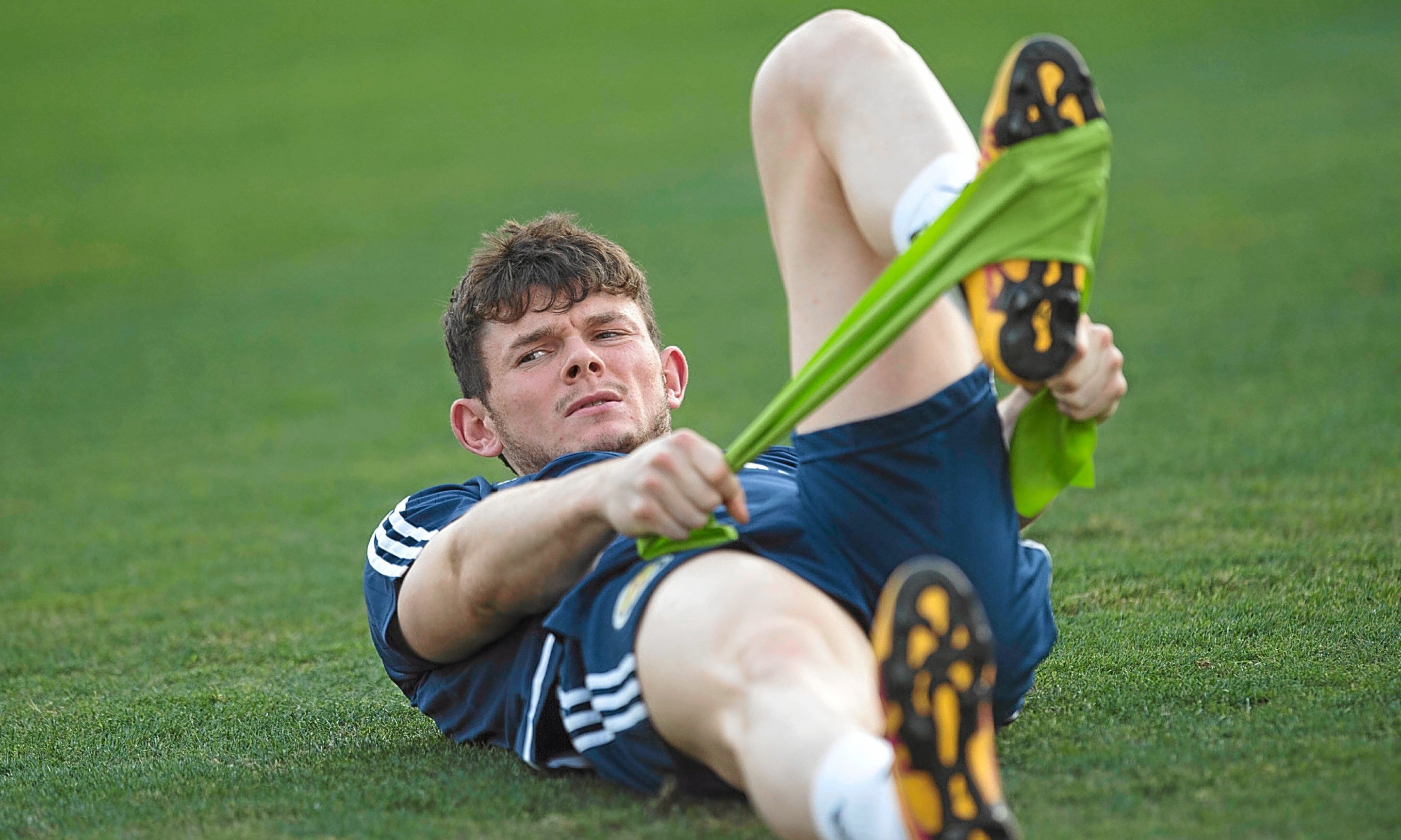 Scotland's Oliver Burke at training.