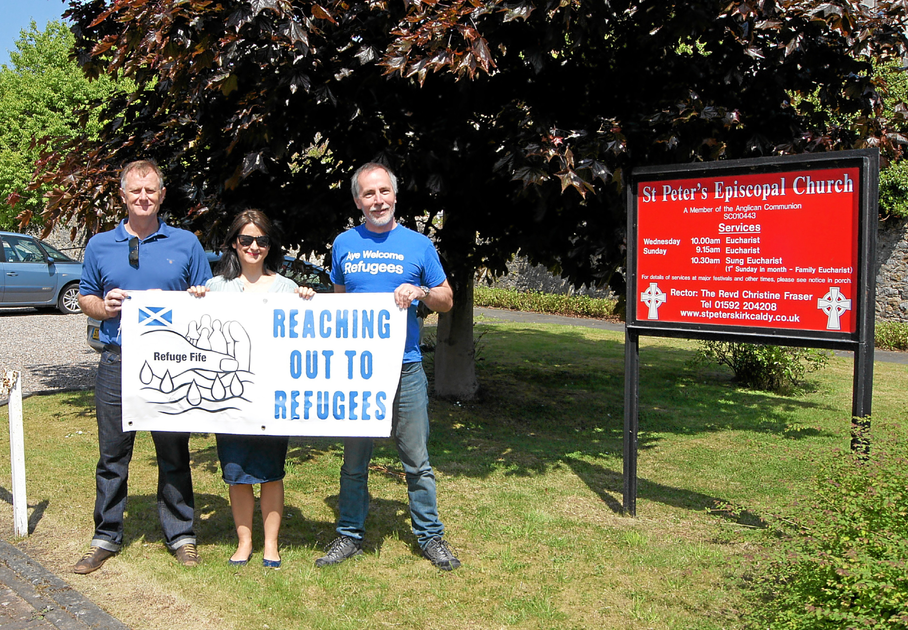 Refuge Fife volunteers Alan Penman, Marie Penman and Bill Mair