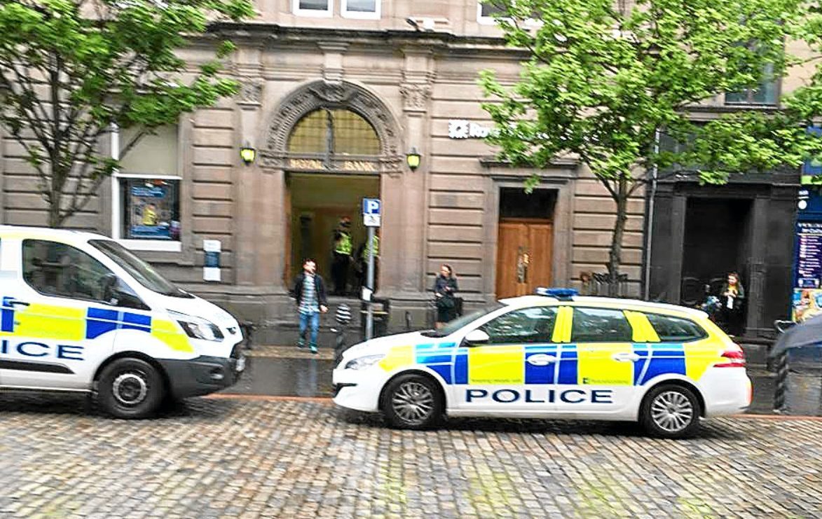 Police outside RBS.